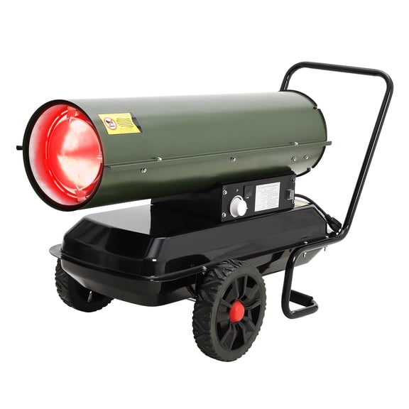 Pinypikaka 125,000 BTU Forced Air Diesel & Kerosene Heater, Torpedo Space Heater with Thermostat Temperature Control, Portable for Outside, Jobsite, Garage and Construction Sites