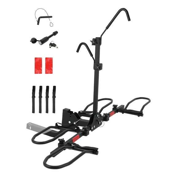 Pinypikaka 180 lbs Hitch Bike Rack Platform, Bike Carrier for SUV Car, Bike Rack Hitch with Stabilizer, Folding Bicycle Carrier Platform, Bicycle Transportation