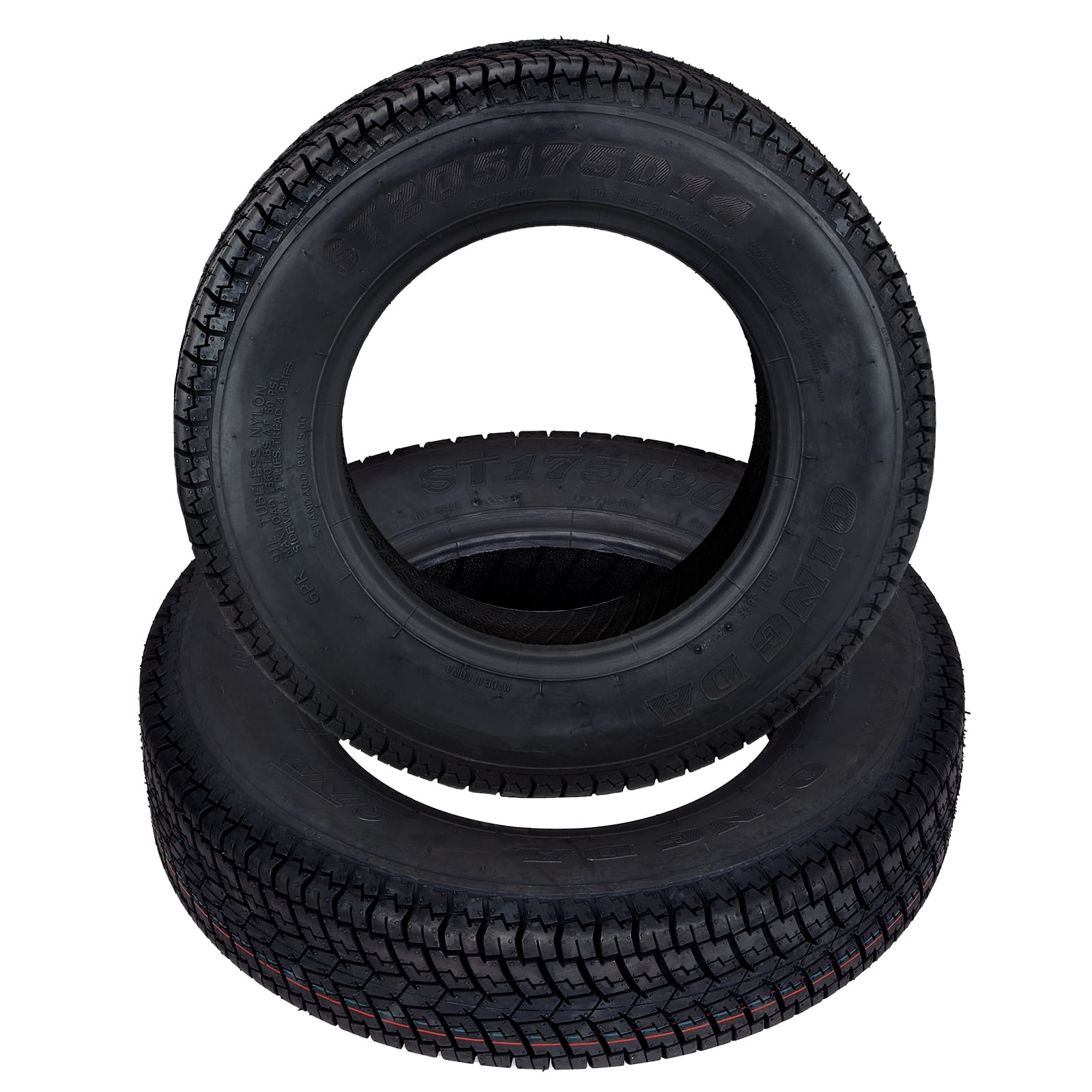 Pinypikaka 2Pk Trailer Tires ST205/75D14 ST205/75D14 ST205/75D15