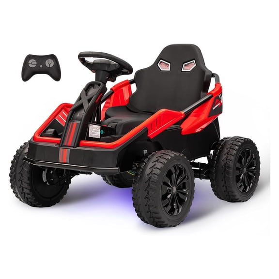 Pinypikaka 24V Ride On Truck Car, Electric Utv Car with Remote Control, 4 Shock Absorbers, Safety Belt, 16" Wide Seat, Music, 4WD Power Ride-On 4x200W Motors Cars for Kids