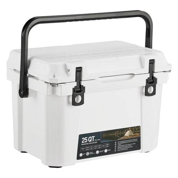 Pinypikaka 25 Quart Portable Hard Cooler, Heavy Duty Cooler Ice Chest, Insulated Cooler, Cold Retention for Travel, Beach, Camping, Fishing