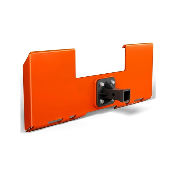 Pinypikaka 3/8" Skid Steer Mount Plate with 2" Removable Trailer Hitch Receiver, Thick Skid Steer Plate Attachment, Universal Skid Loader Tractor Quick Attach Plate