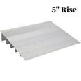thumbnail image 1 of Pinypikaka 34" Wide 1"/2"/3"/4"/5" Rise Threshold Ramps 700Lbs Load Capacity Aluminum Door Entry Wheelchairs Ramp for Doorways and Raised Landings, Silver, 1 of 8