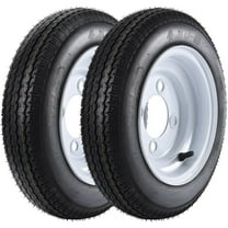 Pinypikaka 4.80-8 4.80x8 480-8 4.80-8 Trailer Tires with 8" Rims, 4 Lug on 4", Load Range C, 6PR, Set of 2 Black