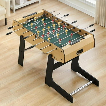 Pinypikaka 48 Inch Foldable Foosball Table Game Room Size, Soccer Table Game for Kids and Adults, Arcade Table for Home, Indoor Game Room Sport, Easy Assembly