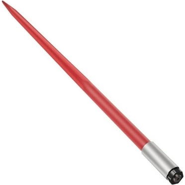 Pinypikaka 49" 3000lb Hay Bale Spear 1 3/4" wide w/ Hex Nut & Sleeve for Buckets Tractor Loader, Red
