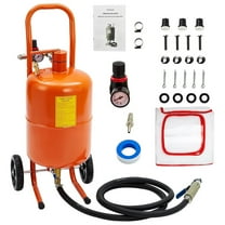 Pinypikaka 5 Gallon Sand Blasting Machine, 60-110 PSI Air Sand Blasting Kit with Ceramic Nozzles Oil-Water Separator, Portable Abrasive Blaster for Stain Removal Paint