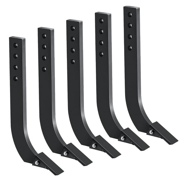 Pinypikaka 5PCS 18 Inch Rippers Shanks for Box Blade for Tractor, Box Blade Shank with 4 Holes, Rippers Point/Scarifier Tooth for Box Blade Shank for Replacement, Digging, Plowing