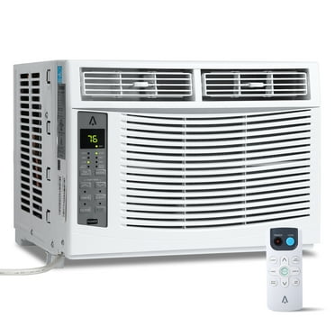 Pinypikaka 6000BTU Window Air Conditioner Units Up to 250 Sq.ft. 115V Air Conditioner Window Unit with Remote, 50dB Low Noise, 24H Timer Small AC Unit for Room Quick Installation, White