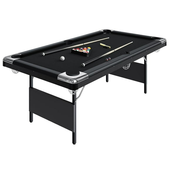 Pinypikaka 7FT Billiards Table, Adults Folding Billiards Tables, Pool Tables for Full Size, Pool Table Set for Family Game Room, Adult Rrec Room, Basements, Man Cave or Garage