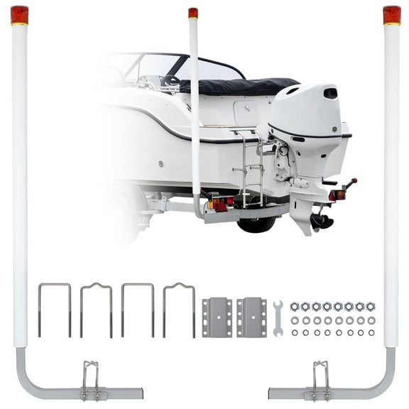 Pinypikaka Boat Trailer Guide-on 60" Adjustable Trailer Guide Poles, Trailer Post Guide on with PVC Pipes for Ski Boat, Fishing Boat or Sailboat Trailer