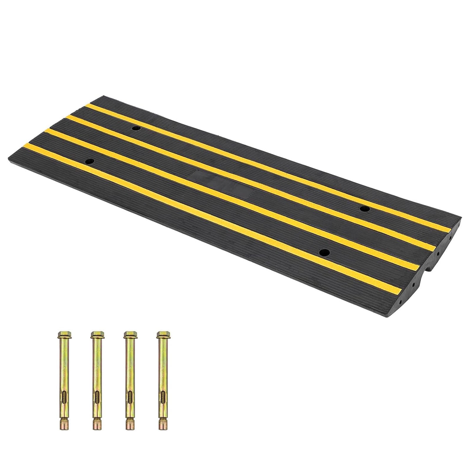 Pinypikaka Car Driveway Rubber Curb Ramp Heavy Duty Threshold Ramp, 2.4 ...
