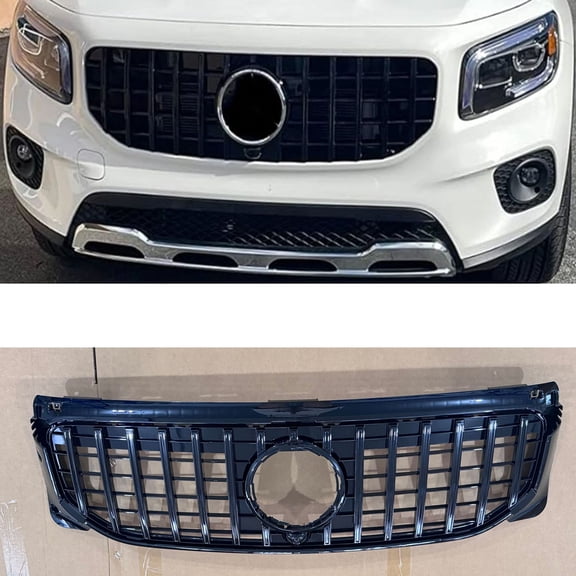 Pinypikaka Car Grille Suitable for GLB X247 2020-2025, Black Car Upper Bumper Hood Mesh Grid Grill