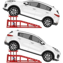Pinypikaka Car Truck Service Ramps, Portable Car Ramps for Oil Changes, 2 Pack 12000LBS (5T) Capacity Car Lifts for Home Garage, Vehicle Auto Garage Repair, Lift Height Adjust 9.8"-15"