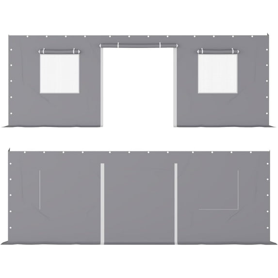 Pinypikaka Carport Sidewall 180G PE Fabric Heavy Duty Garage Canopy Car Shelter Replacement Fits for 10'x20'/13'x20' Frame, Sidewalls ONLY