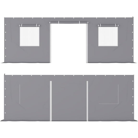 Pinypikaka Carport Sidewall 180G PE Fabric Heavy Duty Garage Canopy Car Shelter Replacement Fits for 10'x20'/13'x20' Frame, Sidewalls ONLY