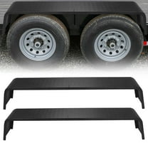 Pinypikaka Detachable Trailer Fenders, 2Pcs Tandem Axle Trailer Fenders, Heavy Duty Painted Steel Diamond Tread Plate Fenders Fit for 13"-15" Tires, 10" x 72" x 13"