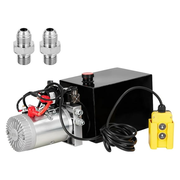 Pinypikaka Double Acting Hydraulic Power Unit 12V 10.5Quart Car Lift Hydraulic Pump Power Unit, Hydraulic Pumps with 10L Steel Tank, Car Lift Hydraulic Power Unit for Auto Repair
