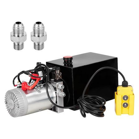 Pinypikaka Double Acting Hydraulic Power Unit 12V 4.2Quart Car Lift Hydraulic Pump Power Unit, Hydraulic Pumps with 4L Steel Tank, Car Lift Hydraulic Power Unit for Auto Repair
