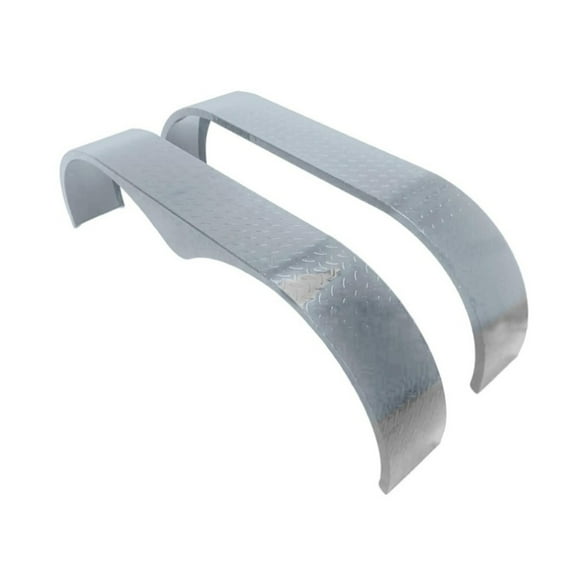 Pinypikaka Double Axle Trailer Fenders, 2Pcs Tandem Trailer Fender, Teardrop Enclosed Trailer Fender Replacement, Steel Plate Tandem Axle Trailer Fenders Fit for 13"-15" Wheels