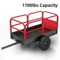 thumbnail image 1 of Pinypikaka Dump Trailer Tow Behind Dump Cart 1700 lbs 17 Cu. Ft, Steel Construction Garden Utility Trailer with Removable Sides, 1 of 8