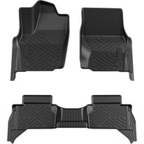 Pinypikaka Floor Mats Compatible for Toyota Tacoma 2024 2025 Double Cab (Not for Hybrid), TPE All Weather Vehicle Specific Fit Front 1st & 2nd Row Car Floor Liner Accessories Black