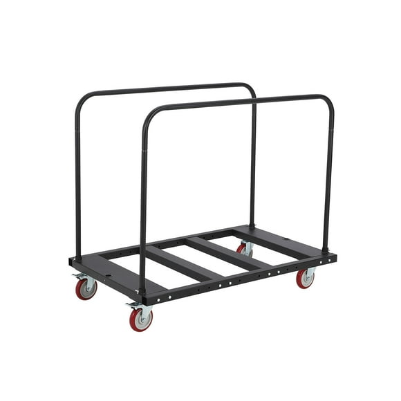 Pinypikaka Folding Table Cart, 1800 lbs Capacity Heavy Duty Panel Cart with 4 Silent Wheels, Metal Frame Wall Panel Sheetrock Lumber Table Dolly for Garage Home Warehouse