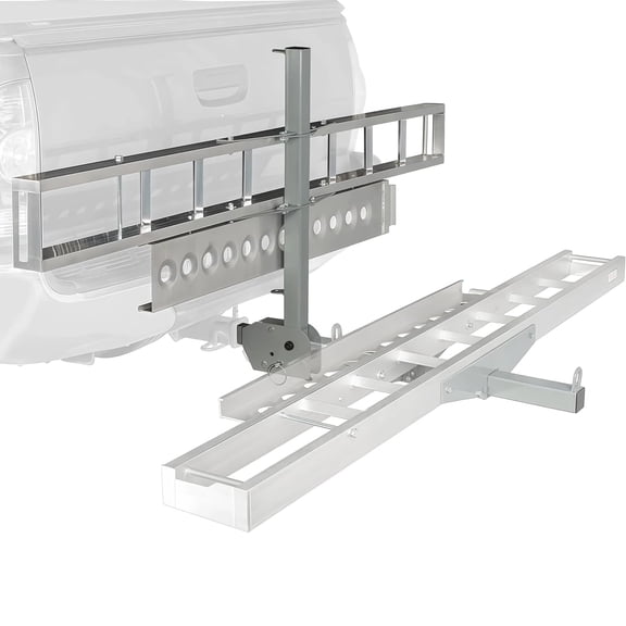 Pinypikaka Heavy-Duty Aluminum Motorcycle Trailer Carrier with Loading Ramp, 500 lbs Weight Capacity, Metal Build & 4 Straps - Secure Transport Platform for Motorcycles, Dirt Bikes & E-Bikes