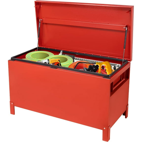 Pinypikaka Heavy Duty Truck Bed Toolboxes, Aluminum Alloy Tool Box, Dual Side Hydraulic Levers, Tool Chest for Garage and Workshop, 36" x 15"