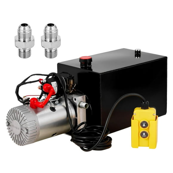 Pinypikaka Hydraulic Power Unit 12V 8.5 Quart Car Lift Hydraulic Pump Power Unit, Car Lift Single Phase, Hydraulic Pumps with 8L Metal Tank, Car Lift Hydraulic Power Unit for Auto Repair