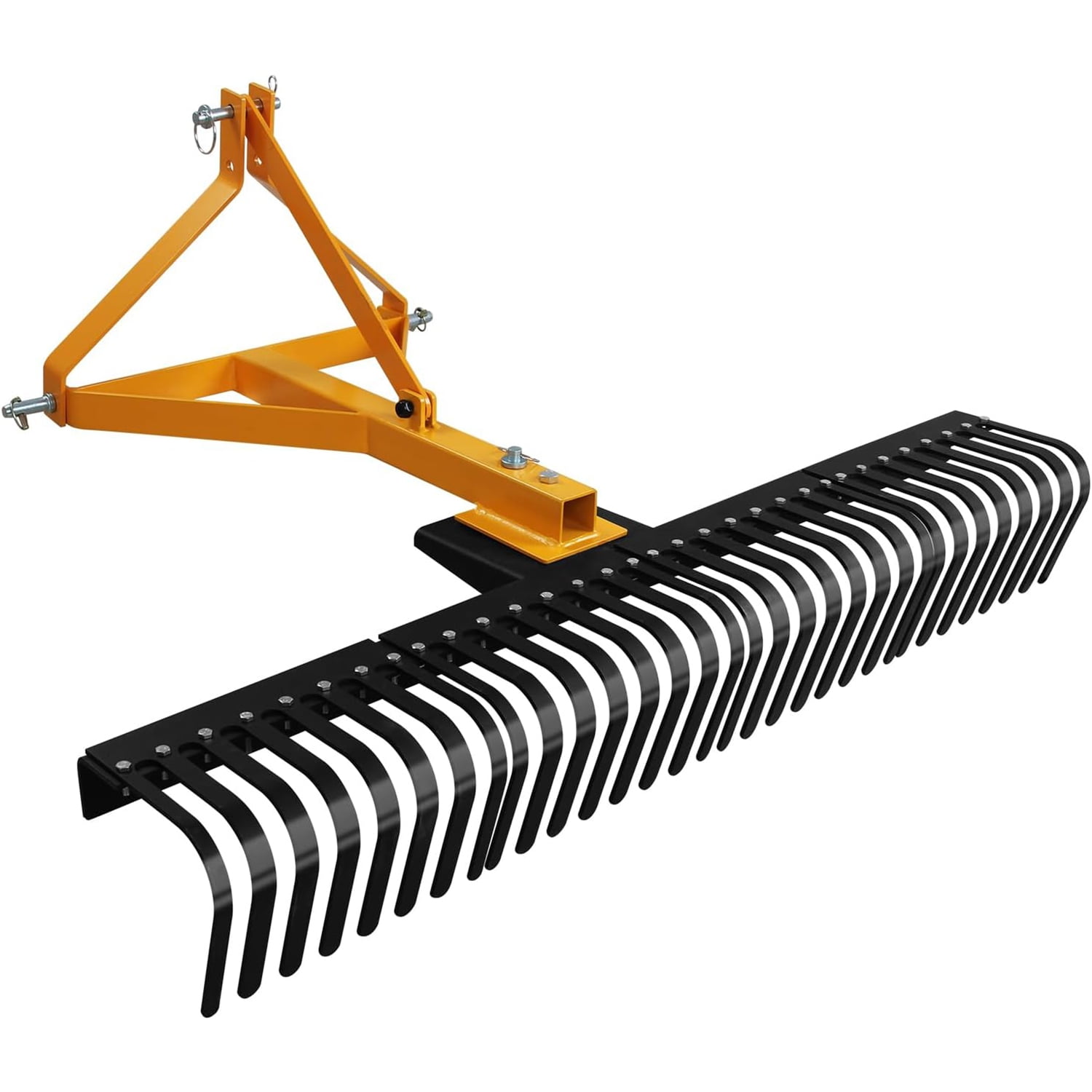 Pinypikaka Landscape Rock Rake, 3 Point-Attach 5 FT Tow-Behind Garden ...