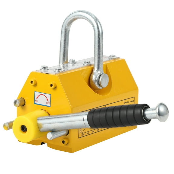 Pinypikaka Magnetic Lifter, 880Lbs Pulling & Lifting Capacity, Heavy Duty Lifting Magnet with Release, Permanent Lift Magnets for Plate Steel, Board, Round Bar, 2.5 Safety Factor Updated Version