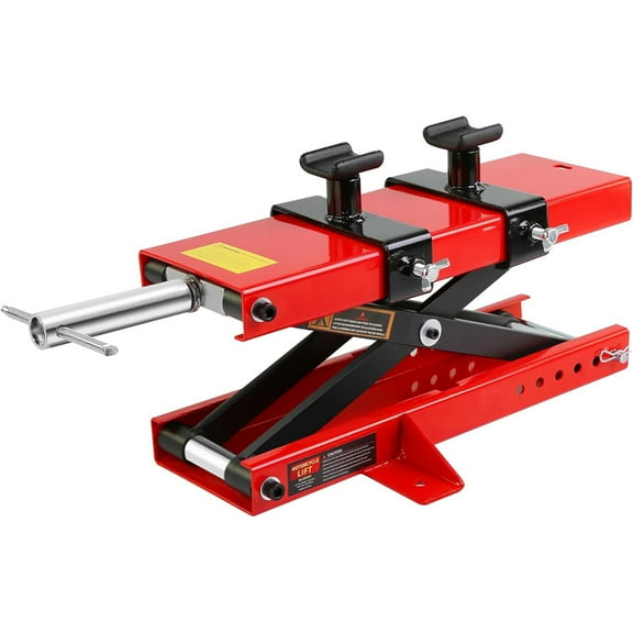 Pinypikaka Motorcycle Scissor Lift Jack, Scissor Jack Steel Deck Hoist Crank Stand, 1100 LBS Capacity Motor-Cycle Lift for ATVs, Dirt Bikes