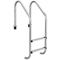 Pinypikaka Pool Ladder, 304 Stainless Steel Swimming Pool Ladder, Heavy Duty Pool Escalator, Pool Pedal Ladder with Handrails for Above Ground Pools Stair Entry System