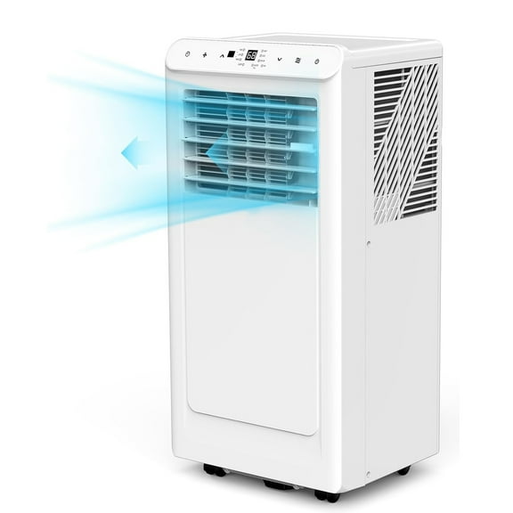 Pinypikaka Portable Air Conditioner 10000 BTU, 3-in-1 Functionality (Cooling, Dehumidifier, Fan), Built-In Dehumidifier & Fan, 24H Timer, Remote Control, Cools Rooms Up to 450 Sq.Ft, for Home