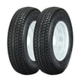 thumbnail image 1 of Pinypikaka Set of 2 Trailer Tires, ST205/75D15 205 75 15 6PR Trailer Tires with 15" Rims, Load Range C 205/75/15 Premium Trailer Tires, 1 of 6