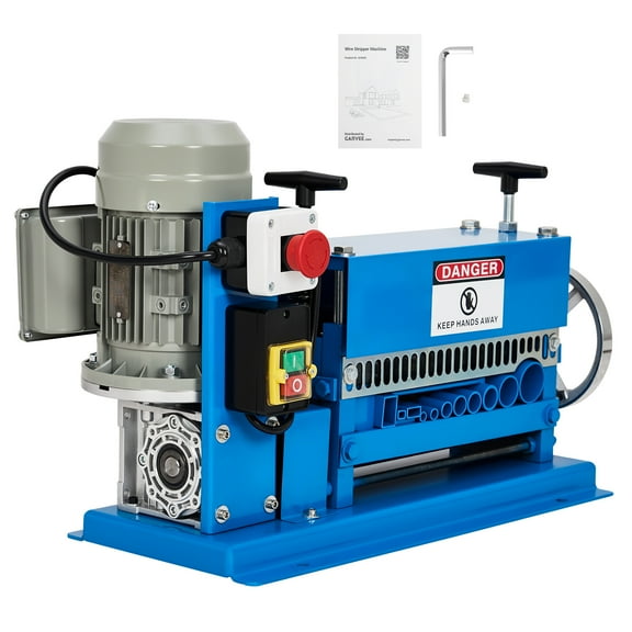 Pinypikaka Wire Stripper Machine, Stripping Range 0.06" - 1.5", w/98 Feet/Minute, 370w 11 Channels 10 Blades Wire Stripper Tool with Transparent Panel for Recycling Copper