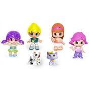 Pinypon Collectors Set 4 Dolls, 2 Pets And Accessories