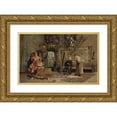 thumbnail image 1 of Pio Blanchi 24x16 Gold Ornate Framed and Double Matted Museum Art Print Titled - The Cardinal's Portrait (1879), 1 of 4