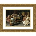 thumbnail image 1 of Pio Ricci 24x18 Gold Ornate Framed and Double Matted Museum Art Print Titled - A Private Performance, 1 of 4