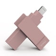 thumbnail image 1 of PioData iXflash 256GB Lightning & USB-A Flash Drive, Morandi Pink, Apple MFi Certified with iPhone, iPad & Computer Storage, 1 of 14