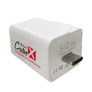 PioData iXflash Cube 512GB جهاز تخزين الصور معتمد من Apple MFi USB من النوع C مع شحن سريع لأجهزة iPhone & iPad ، صور النسخ الاحتياطي التلقائي ومقاطع الفيديو