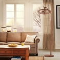 thumbnail image 1 of Pioko Speckled Copper Caged Floor Lamp with Bulbs, 1 of 3