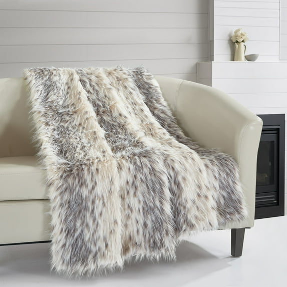 Piolo Throw Blanket Cozy Super Soft Ultra Plush Micromink Backing Decorative Two-Tone Design
