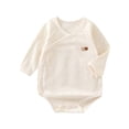 thumbnail image 1 of Piomll Bodysuits for Boys Long Sleeve Jacquard Coat Thin Triangular Coat Pure Jumpsuits, 1 of 3