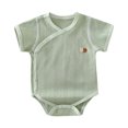 thumbnail image 1 of Piomll Bodysuits for Boys Short Sleeve Jacquard Coat Thin Triangle Coat Playsuits, 1 of 3