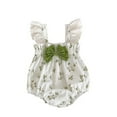 thumbnail image 1 of Piomll Girls Bodysuits Summer Infant Casual Sleeveless Newborn Soft Breathable Playsuits, 1 of 8