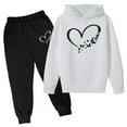 thumbnail image 1 of Piomll Girls Matching Sets Casual 2 Pcs Print Hoodie With Soft Pants Bottoms Athletic Clothes, 1 of 2