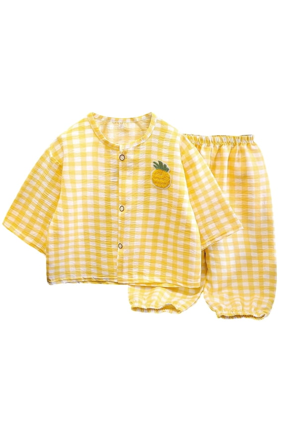 Girls Outfit Sets Pajamas Spring Autumn 2 Pcs Cloud Cardigan Cartoon Athletic Clothes