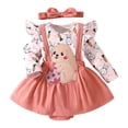 thumbnail image 1 of Piomll Outfit Sets For Girls Romper Dress Valentines St Patricks Easter Ruffle Bodysuit Jumpsuits Kids Clothes, 1 of 9